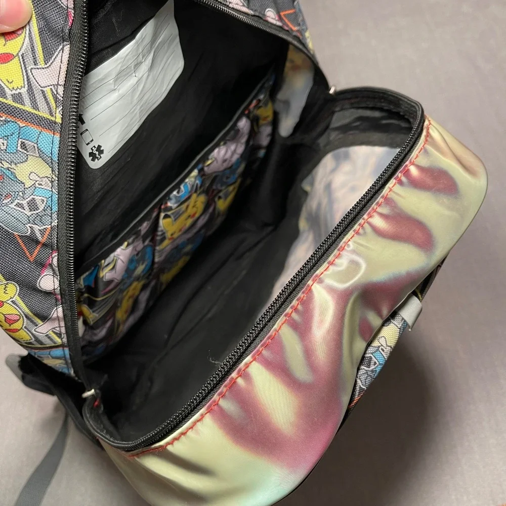 Kids Pokemon‎ Backpack Pikachu Mewtwo Gotta Catch Em All School Bag iridescent